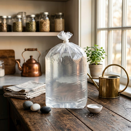 IA - Sac Poubelle Transparent 50 L – 30 Microns – Contrôle des Déchets – Usage Pro