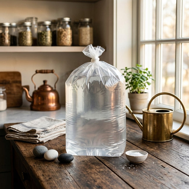IA - Sac Poubelle Transparent 50 L – 30 Microns – Contrôle des Déchets – Usage Pro