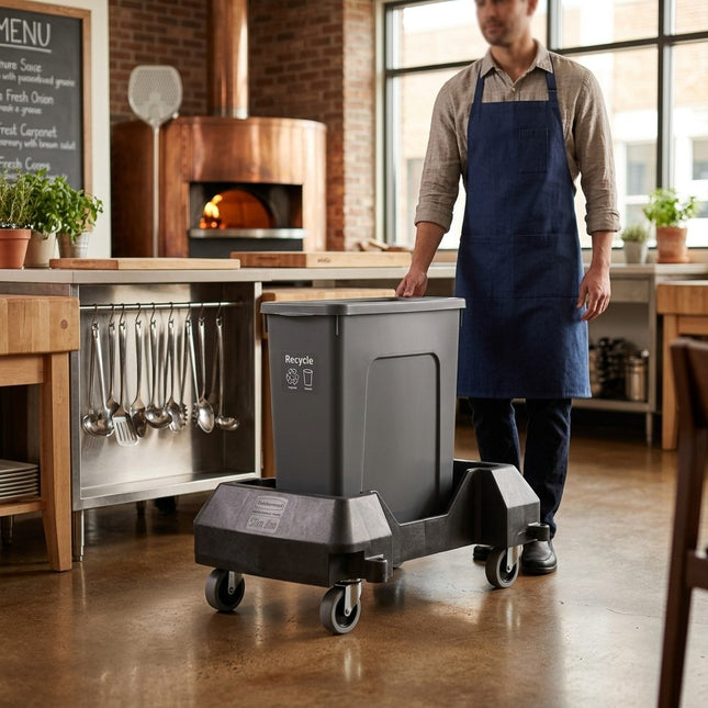 IA - Rubbermaid - Socle à roulettes pour collecteur Slim Jim