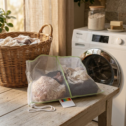 IA - Filet de lavage blanc et vert  80x80cm pour bandeau et lavette -unité