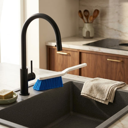 IA - Balayette avec fibre souple bleue / Monture PP / Gamme alimentaire