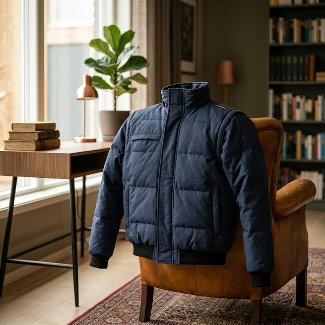 IA - Blouson  manches amovible PU HOM (S à 3XL)