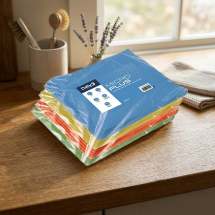 IA - DailyK Lavette Microfibre Non Tissée 35x40cm - Lot de 5