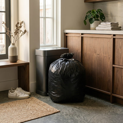 IA - Sac poubelle 110L noir 45µ - Carton de 200 sacs