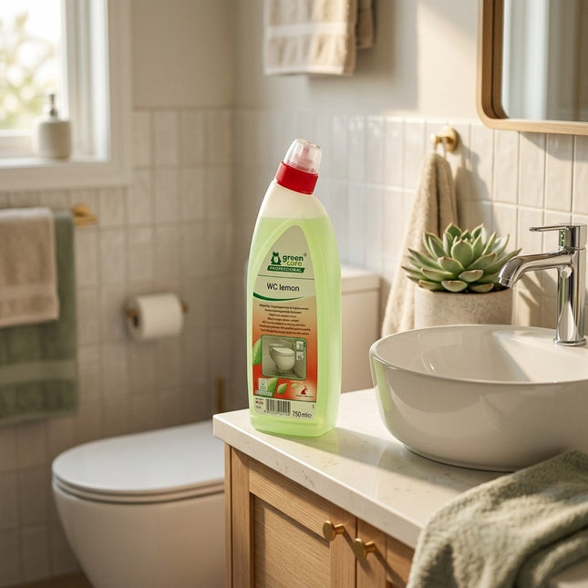 IA - Gel WC Écolabel Parfum Citron Green Care WC LEMON – Flacon Coudé 750 ml – Sanitaires