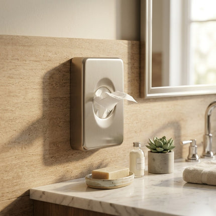 IA - Distributeur de sachets pour hygiene feminine Inox brossé