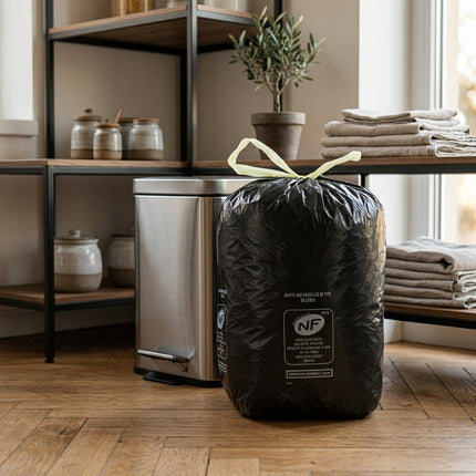 IA - Sac Poubelle Noir 30 L – 35 Microns – Résistant – Déchets Quotidiens