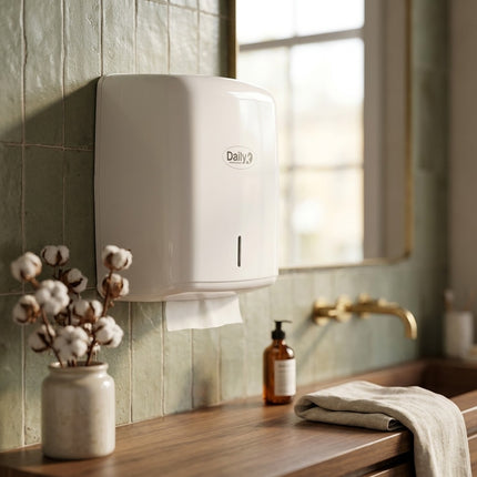 IA - Distributeur 450 Fts à dévidage central DailyK ABS blanc