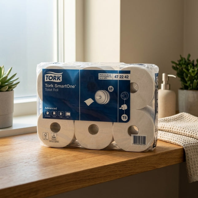 IA - Tork SmartOne T8 Papier Hygiénique Blanc 2 Plis - Colis de 6