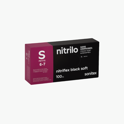 SANTEX – SCHWARZE, PUDERFREIE NITRIL-UNTERSUCHUNGSHANDSCHUHE, UNSTERIL – PACKUNG MIT 100 STÜCK