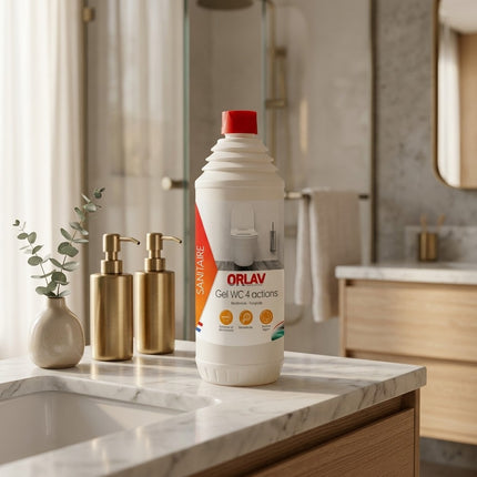 IA - Gel WC détartrant désinfectant désodorisant 4 ACTIONS ORLAV-Flacon 1l
