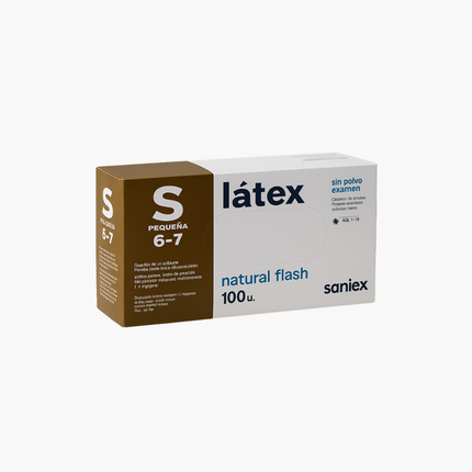 SANTEX – PUDERFREIE LATEX-UNTERSUCHUNGSHANDSCHUHE, UNSTERIL – PACKUNG MIT 100 STÜCK