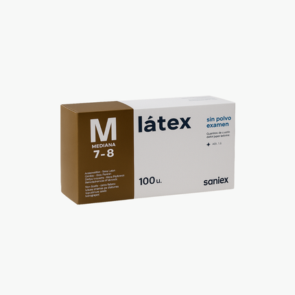 SANTEX – PUDERFREIE LATEX-UNTERSUCHUNGSHANDSCHUHE, UNSTERIL – PACKUNG MIT 100 STÜCK