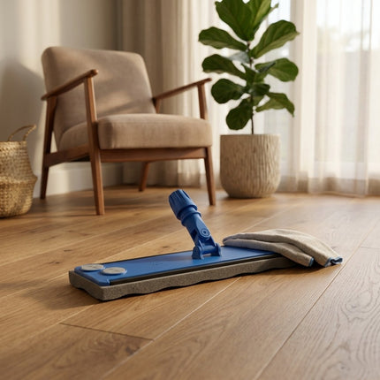 IA - Balai trapèze bleu avec semelle mousse 40cm
