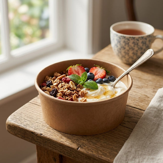 IA - Pot rond kraft brun 1300ml - Colis de 300 unités