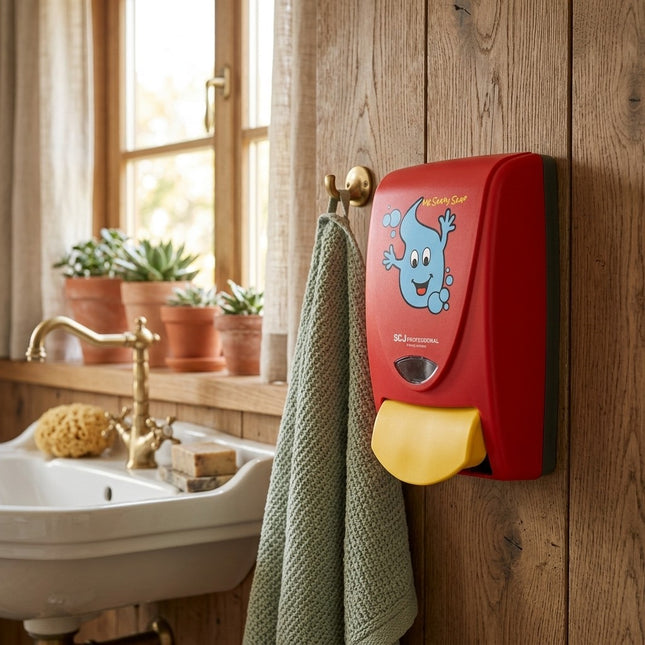 IA - Distributeur 1l rouge SOAPY SOAP enfant cartouche Deb Skin Care