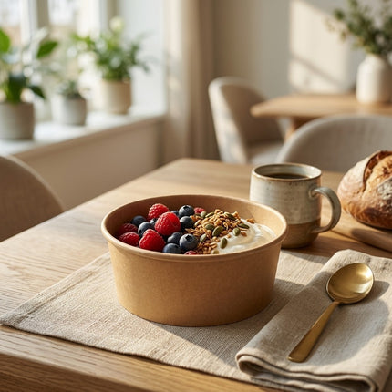 IA - Pot rond kraft 750ml brun - Ø14,5cm - Colis de 300