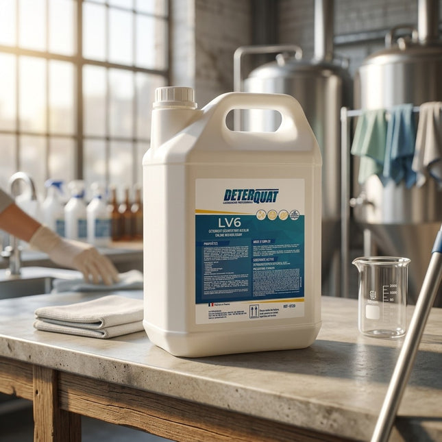 IA - Détergent Désinfectant Chloré DETERQUAT LV6 720 – Nettoyage & Désinfection – Bidon 5L