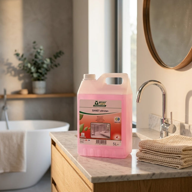 IA - SANET ZITROTAN Green Care Nettoyant Sanitaires Écolabel – Parfum Citron – Bidon 5L