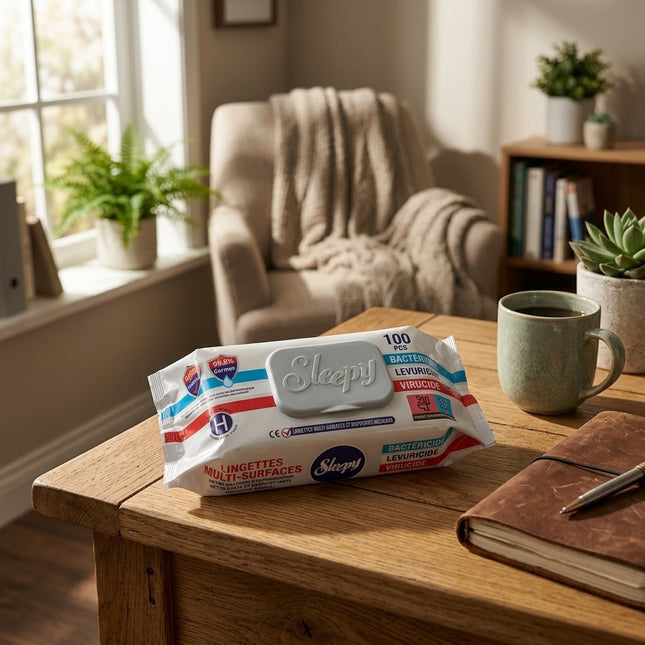 IA - Lingettes Sleepy Désinfectantes Multi-Surfaces - Paquet de 100