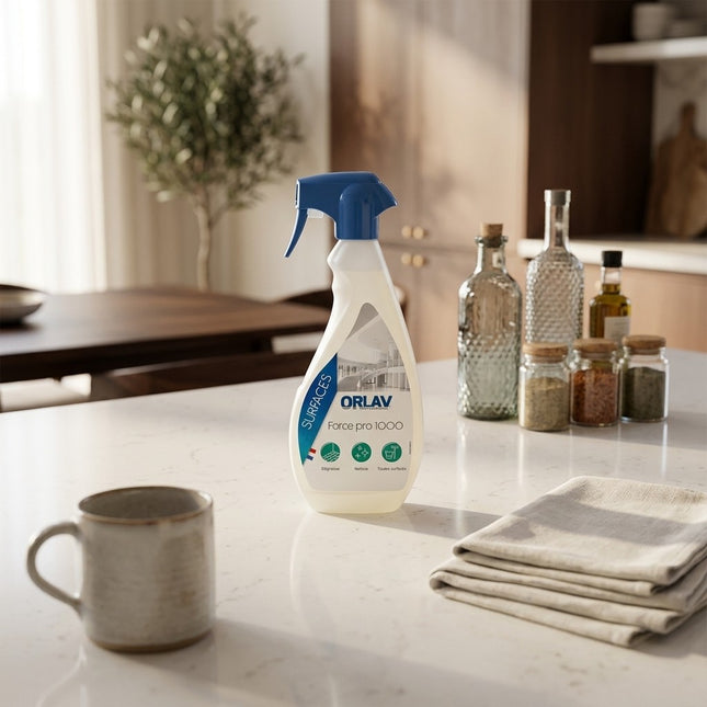 IA - FORCE PRO 1000 – Sols, Cuisine, Salle de Bain , vitre : Un Seul Produit pour Tout Nettoyer - ORLAV Spray 750ml