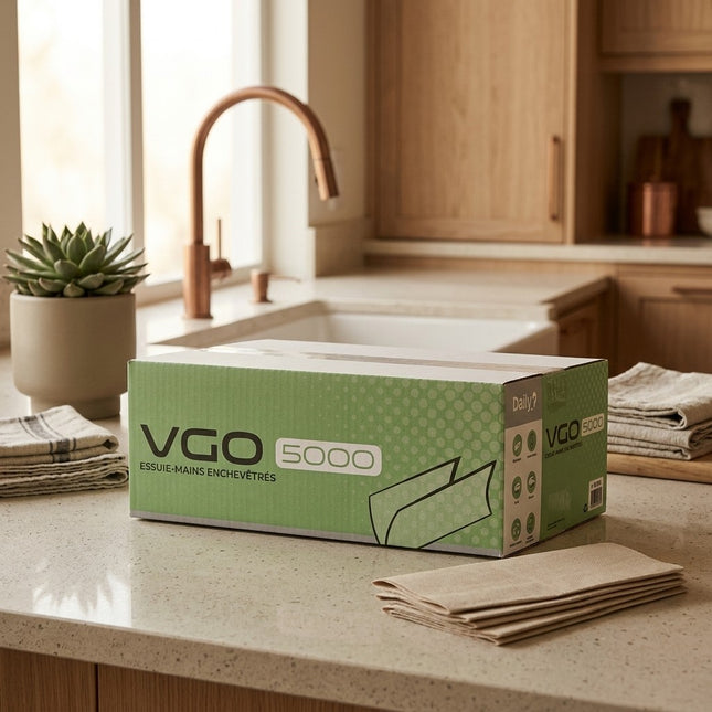 IA - Essuie-mains V recyclé blanc VGO 5000 Dailyk Start- Colis 5000