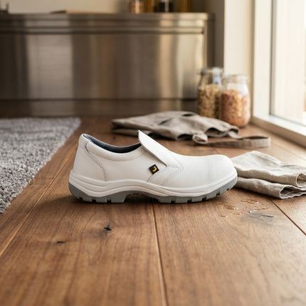 IA - Safety Jogger X0500 - Mocassins de sécurité blancs cuir S2