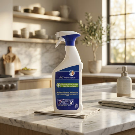 IA - P&G Professional F2 Nettoyant Désinfectant Multi-Surfaces – Spray 750ml – Désinfection Rapide