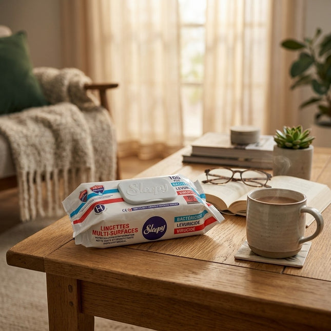 IA - Lingettes Désinfectantes Sleepy Multi-Surfaces – Lot de 2 x 100 – Nettoyage & Désinfection