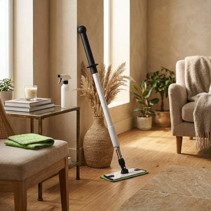 IA - Kit nettoyage vitres : gant, bandeau, support, manche, pulvérisateur