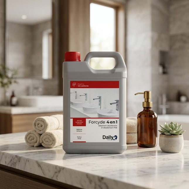 IA - DAILYK FORCYDE 4en1 – Détartrant Désinfectant Désodorisant – Nettoyage Intensif – Bidon 5L