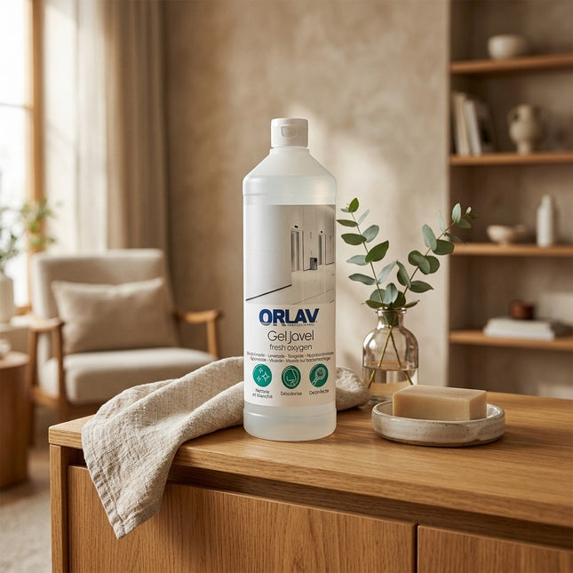 IA - ORLAV FRESH OXYGEN Gel WC Javel – Désinfectant & Blanchissant – Nettoyage WC – Flacon 1L