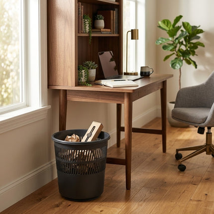 IA - Corbeille de bureau ajourée gris anthracite 14L ECOGREEN