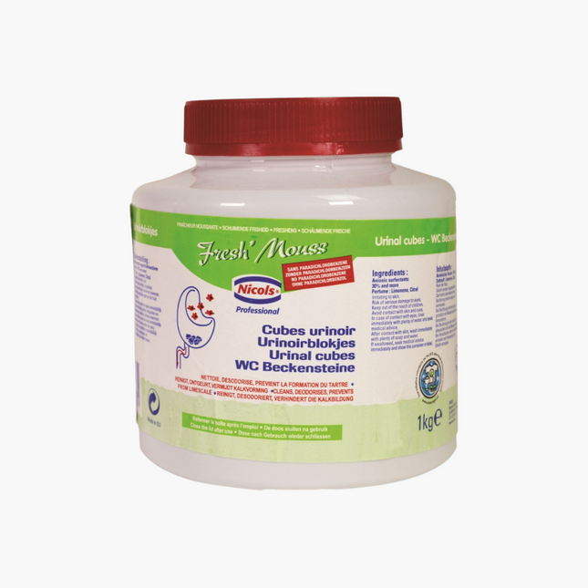 Cubes urinoirs parfumés FRESHMOUSS - Boite de 1kg
