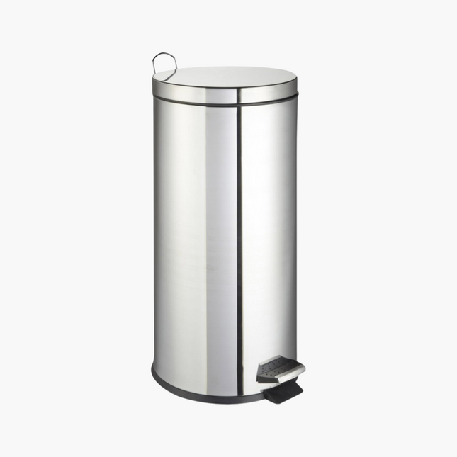 Poubelle inox à pédale 30L