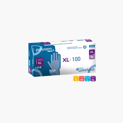 Gant Nitrile 290MM NON STERILE NON POUDRE Dispositif Medical - EPI CAT III TYPE B