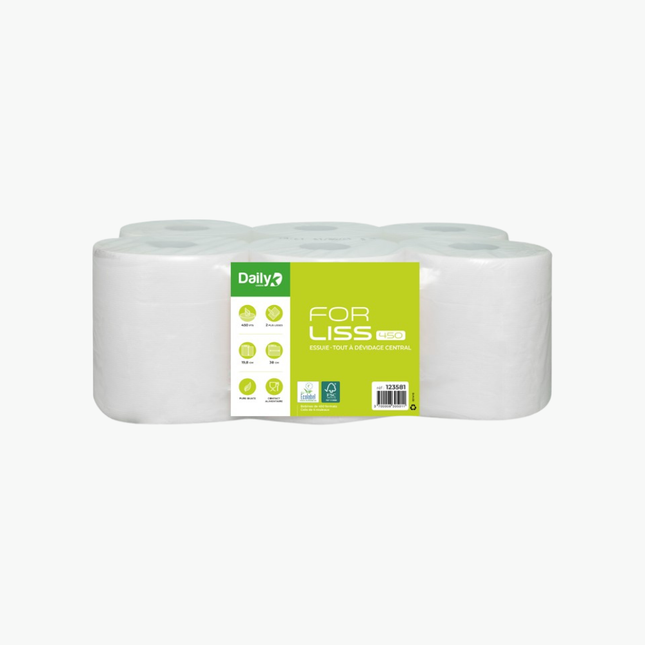 Essuie-tout lisse blanc Ecolabel FORLISS 450 Dailyk Green