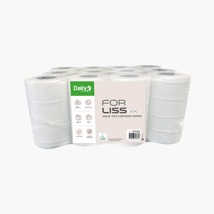Essuie-tout lisse blanc FORLISS 200 Dailyk Green