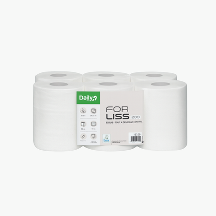 Essuie-tout lisse blanc FORLISS 200 Dailyk Green