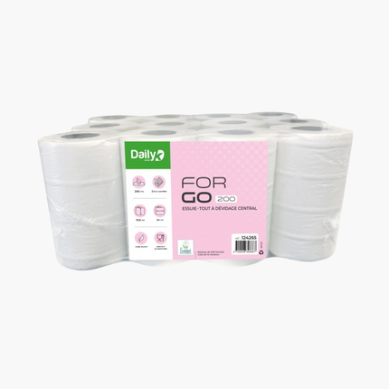 Essuie-tout gaufré blanc 200F DC écolabel FORGO 200 COMPACT