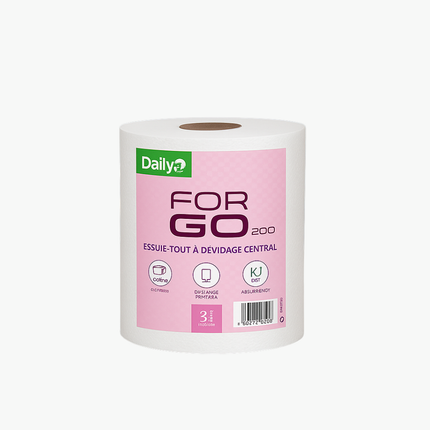 Essuie-tout gaufré blanc 200F DC écolabel FORGO 200 COMPACT