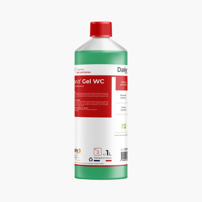 Gel WC détartrant parfumé menthe SANIT'GEL WC DAILYK START-Flacon 1l
