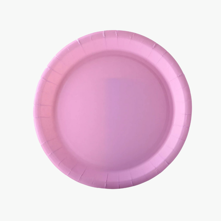 Assiettes carton compostable Fiesta x10 - Roses Pastels