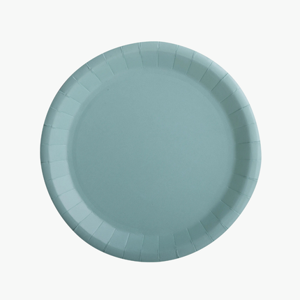 Assiettes carton compostable Fiesta x10 - Vert d'eau
