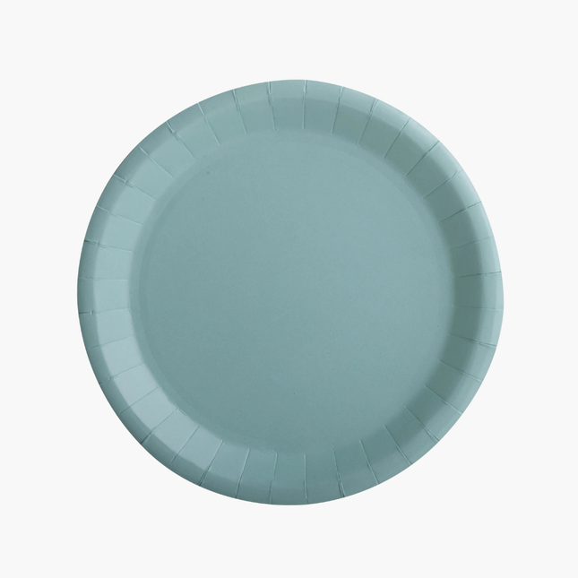 Assiettes carton compostable Fiesta x10 - Vert d'eau