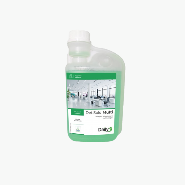 Détergent neutre écolabel DET'SOLS MULTI DAILYK GREEN-Bidon dos 1L