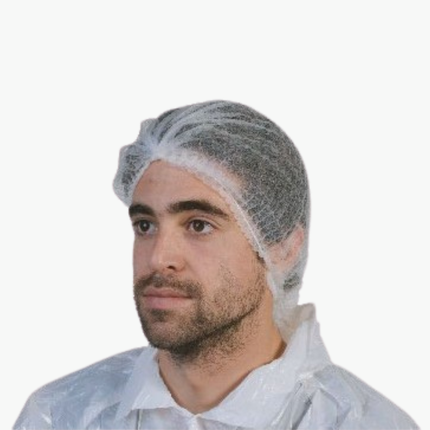 Charlotte à clip usage unique non tissée blanche - Ct 100