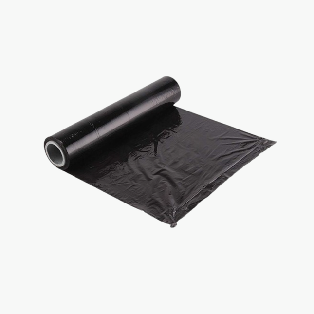 Schwarze manuelle Stretchfolie 17µ 0,45 x 270 m