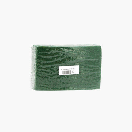 Tampon abrasif vert 15x23cm - Pqt de 10