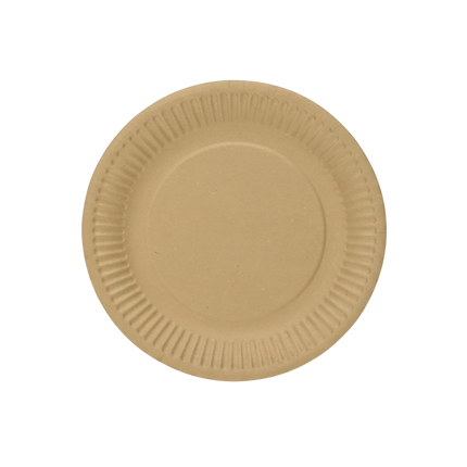 Assiette kraft biodégradable 18cm - Carton de 450 unités